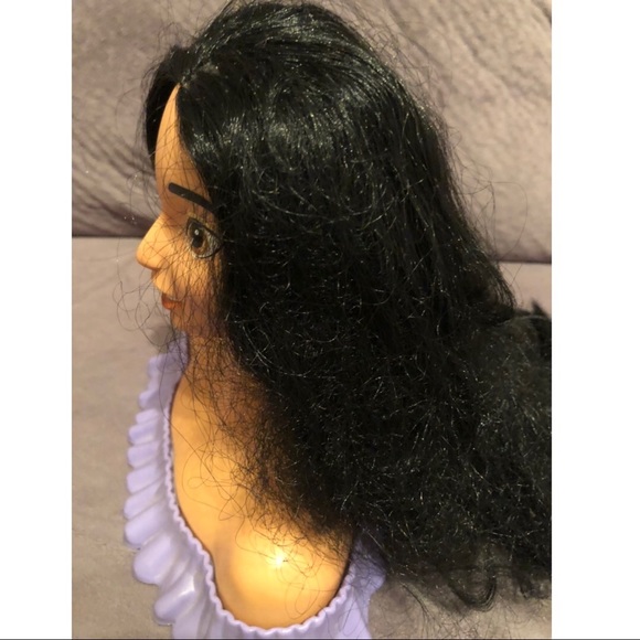 Vintage Princess Jasmine Bust Statue Hair Style- With Brushes - Picture 5 of 11